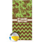 Green & Brown Toile & Chevron Beach Towel (Personalized)