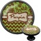 Green & Brown Toile & Chevron Black Custom Cabinet Knob (Front and Side)