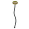 Green & Brown Toile & Chevron Black Plastic 7" Stir Stick - Oval - Single Stick