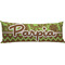 Green & Brown Toile & Chevron Body Pillow Case (Personalized)