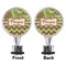 Green & Brown Toile & Chevron Bottle Stopper - Front and Back