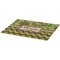 Green & Brown Toile & Chevron Burlap Placemat (Angle View)
