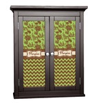 Green & Brown Toile & Chevron Cabinet Decal - Large (Personalized)