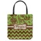 Green & Brown Toile & Chevron Canvas Tote Bag - Small - 13"x13" (Personalized)