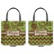 Green & Brown Toile & Chevron Canvas Tote - Front and Back