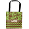 Green & Brown Toile & Chevron Auto Back Seat Organizer Bag (Personalized)