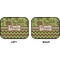Green & Brown Toile & Chevron Car Floor Mats (Back Seat) (Approval)
