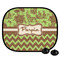 Green & Brown Toile & Chevron Car Side Window Sun Shade (Personalized)