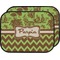 Green & Brown Toile & Chevron Car Floor Mats (Back Seat) (Personalized)