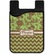 Green & Brown Toile & Chevron Cell Phone Credit Card Holder