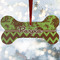 Green & Brown Toile & Chevron Ceramic Dog Ornaments - Parent