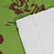 Green & Brown Toile & Chevron Close up of Fabric