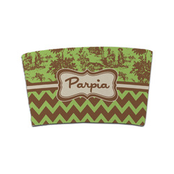 Green & Brown Toile & Chevron Coffee Cup Sleeve (Personalized)