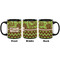 Green & Brown Toile & Chevron Coffee Mug - 11 oz - Black APPROVAL