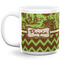 Green & Brown Toile & Chevron Coffee Mug - 20 oz - White