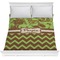 Green & Brown Toile & Chevron Comforter - Full / Queen (Personalized)