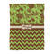 Green & Brown Toile & Chevron Comforter - Twin XL - Front