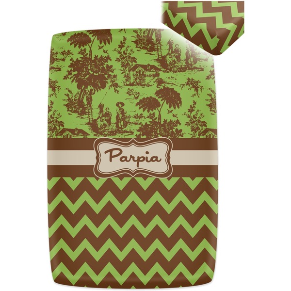 Green & Brown Toile & Chevron Crib Fitted Sheet - Apvl