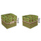 Green & Brown Toile & Chevron Cubic Gift Box - Approval