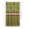 Green & Brown Toile & Chevron Curtain With Window and Rod