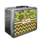 Green & Brown Toile & Chevron Lunch Box (Personalized)