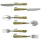 Green & Brown Toile & Chevron Cutlery Set - APPROVAL