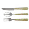Green & Brown Toile & Chevron Cutlery Set (Personalized)