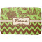 Green & Brown Toile & Chevron Dish Drying Mat - Approval