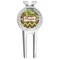 Green & Brown Toile & Chevron Golf Divot Tool & Ball Marker (Personalized)
