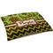 Green & Brown Toile & Chevron Dog Bed - Large