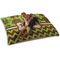 Green & Brown Toile & Chevron Dog Bed - Small LIFESTYLE