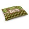 Green & Brown Toile & Chevron Dog Bed