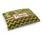 Green & Brown Toile & Chevron Dog Bed - Medium w/ Name or Text