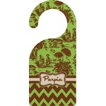 Green & Brown Toile & Chevron Door Hanger (Personalized)