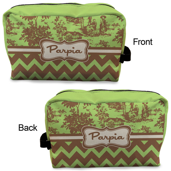 Green & Brown Toile & Chevron Dopp Kit - Approval