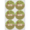 Green & Brown Toile & Chevron Drink Topper - Large - Set of 6