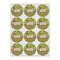 Green & Brown Toile & Chevron Drink Topper - Small - Set of 12