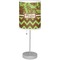 Green & Brown Toile & Chevron Drum Lampshade with base included