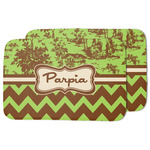 Green & Brown Toile & Chevron Dish Drying Mat (Personalized)