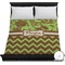 Green & Brown Toile & Chevron Duvet Cover - Full / Queen (Personalized)