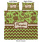 Green & Brown Toile & Chevron Duvet Cover Set - King - Approval