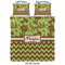 Green & Brown Toile & Chevron Duvet Cover Set - Queen - Approval