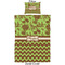 Green & Brown Toile & Chevron Duvet Cover Set - Twin - Approval