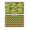 Green & Brown Toile & Chevron Duvet Cover - Twin - Front