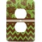 Green & Brown Toile & Chevron Electric Outlet Plate