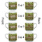 Green & Brown Toile & Chevron Espresso Cup - 6oz (Double Shot Set of 4) APPROVAL