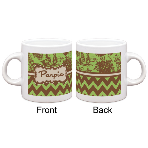 Green & Brown Toile & Chevron Espresso Cup - Apvl