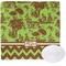 Green & Brown Toile & Chevron Washcloth (Personalized)