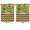 Green & Brown Toile & Chevron Garden Flags - Large - Double Sided - APPROVAL