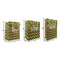Green & Brown Toile & Chevron Gift Bags - All Sizes - Dimensions